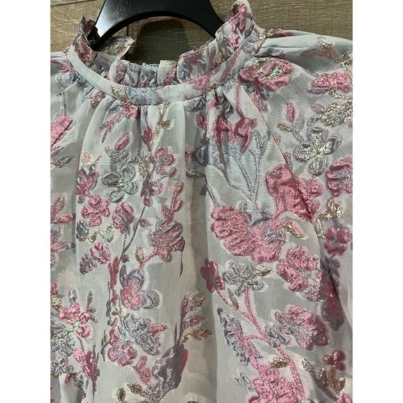 ASOS Petite pephem tie neck mini dress in floral - Picture 4 of 8